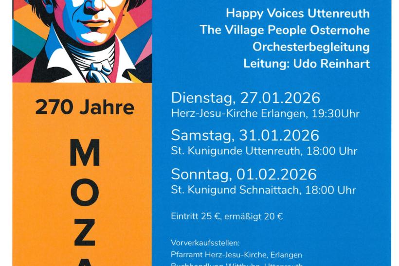Plakat Krönungsmesse - Requiem am 27.01.2026 in der Herz Jesu Kirche