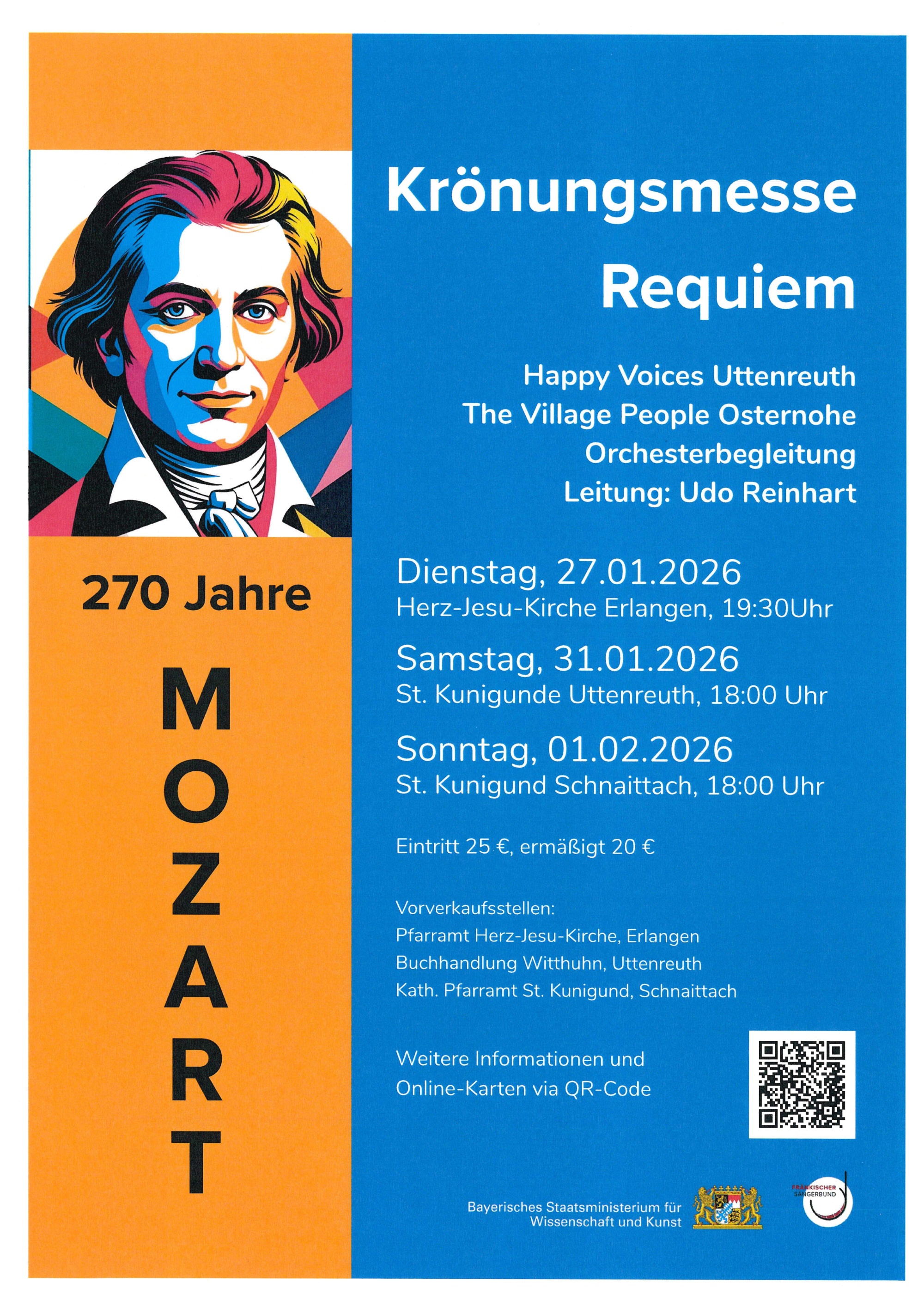 Plakat Krönungsmesse - Requiem am 27.01.2026 in der Herz Jesu Kirche