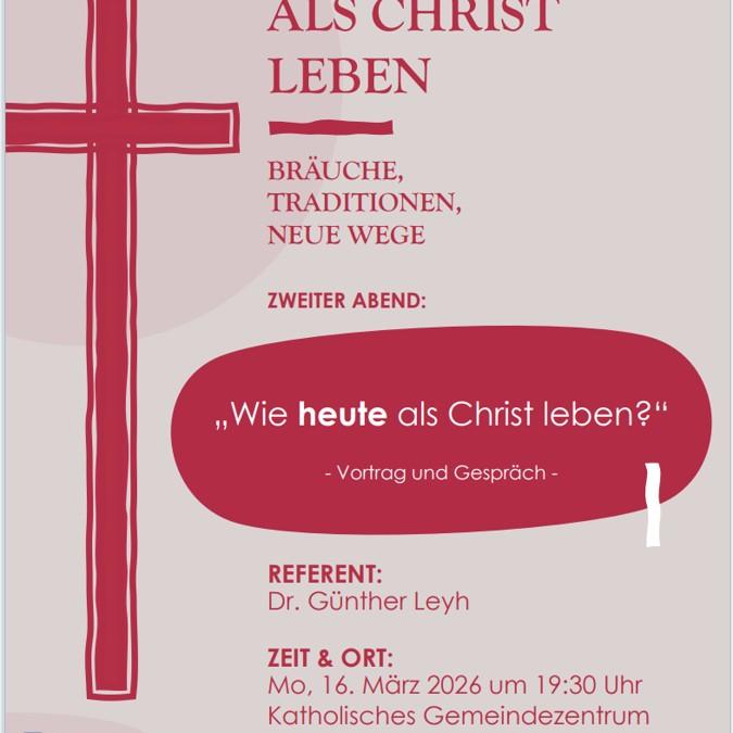 Als Christ Leben