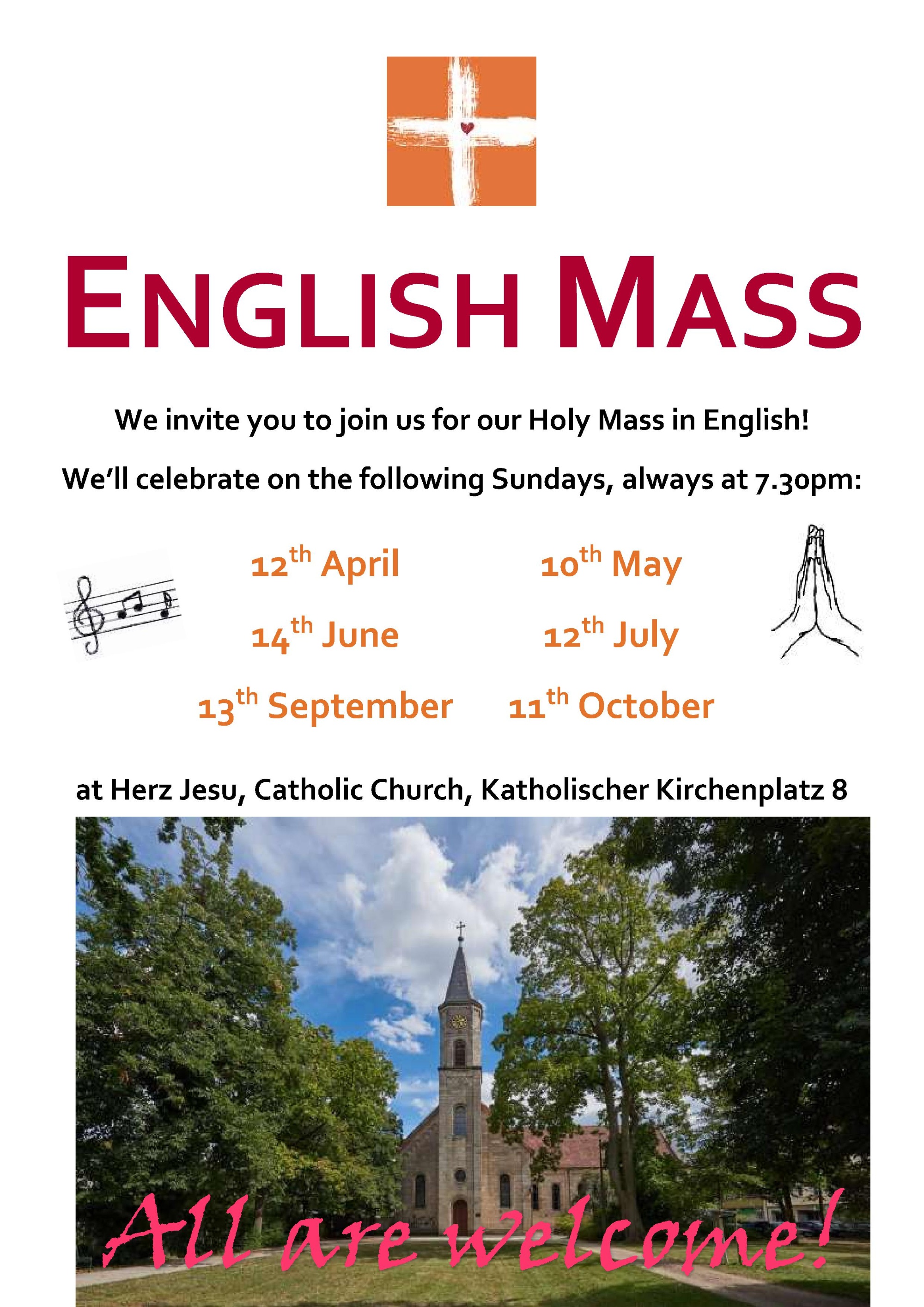 English Mass Plakat Sommer 2026