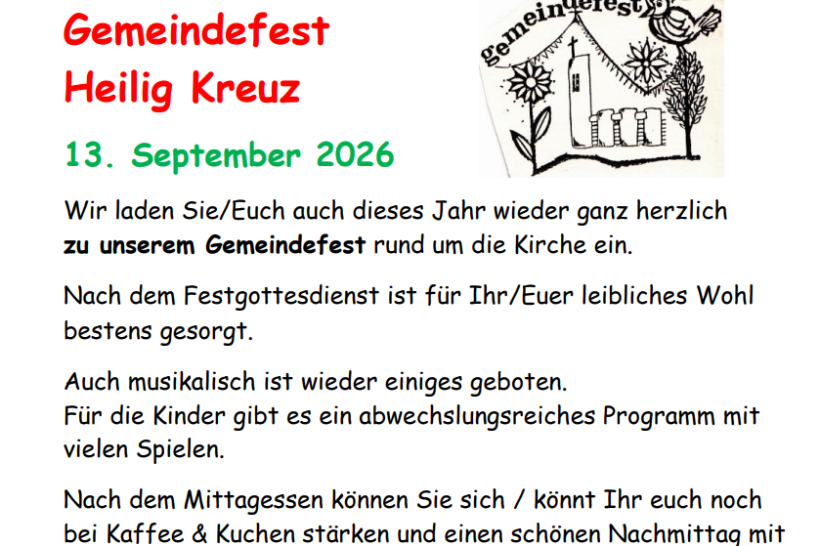 Gemeindefest Hl. Kreuz klein