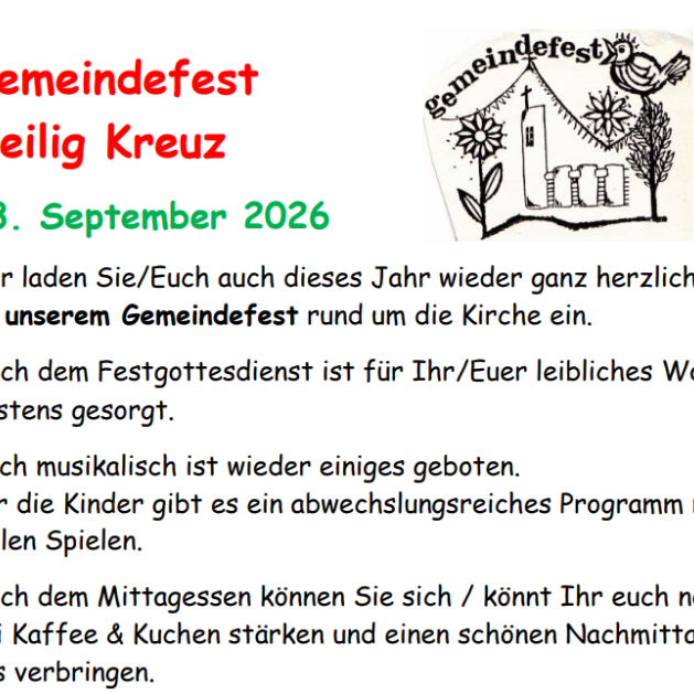 Gemeindefest Hl. Kreuz klein