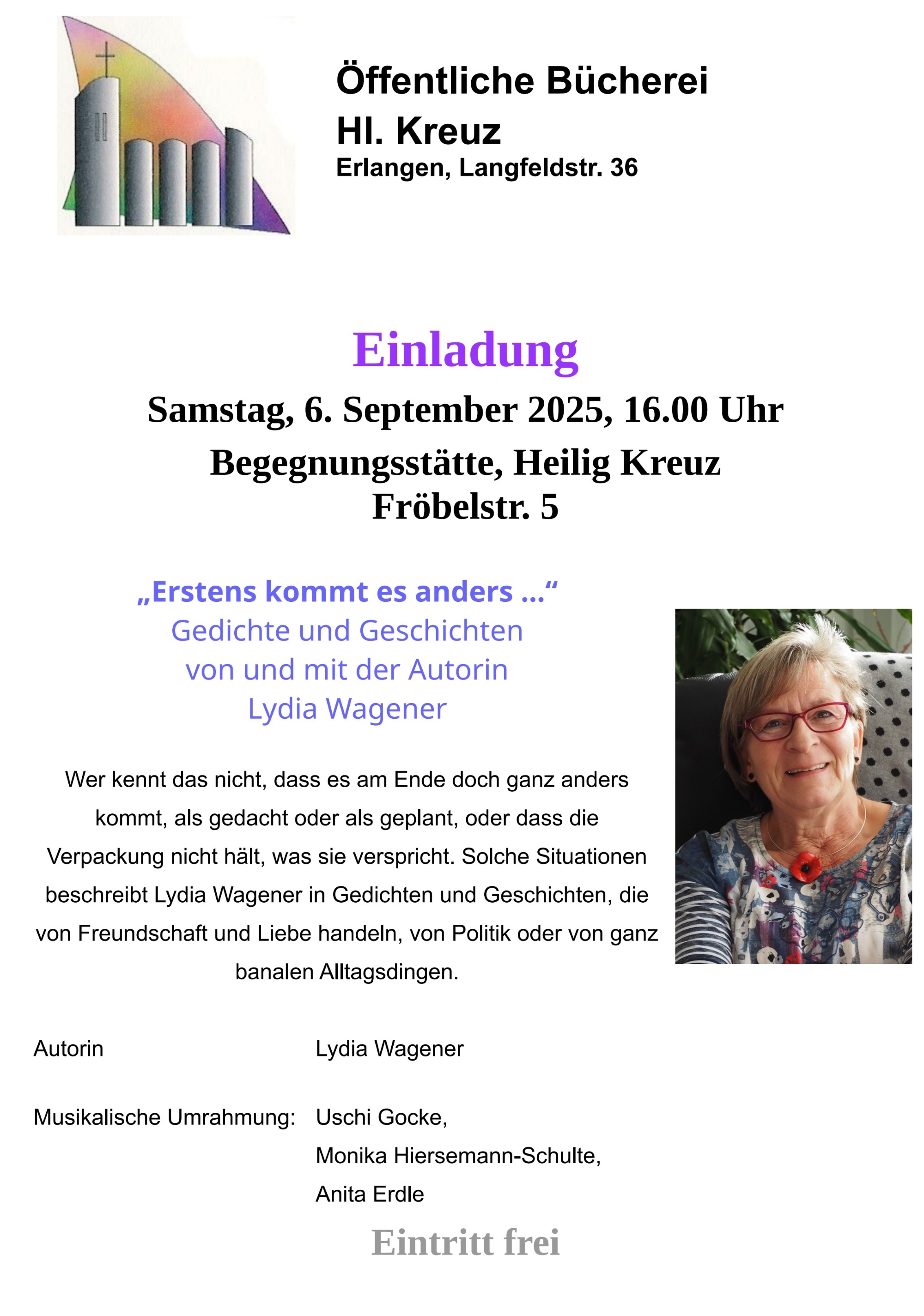 Lesung Lydia Wagener