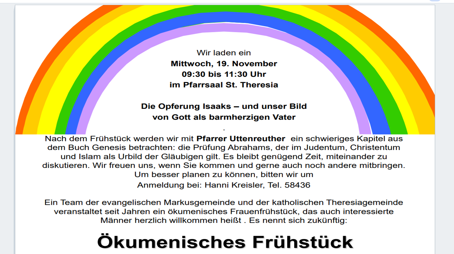 ökumenisches Frühstück